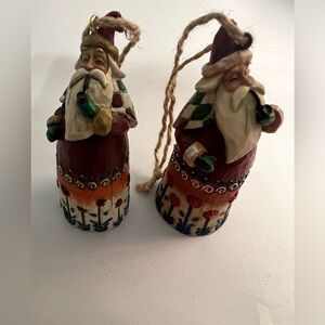 (2) Approx. 4 1/2”Jim Shore Santa Figures From 2002